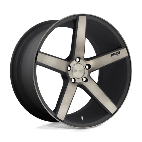 Niche M134 MILAN 22X10 5X120 ET40 MATTE BLACK MACHINED W/ DOUBLE DARK TINT