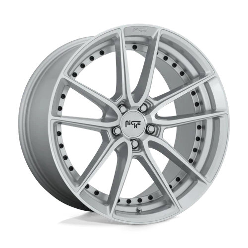 Niche M221 DFS 22X9 5X115 ET18 GLOSS SILVER MACHINED