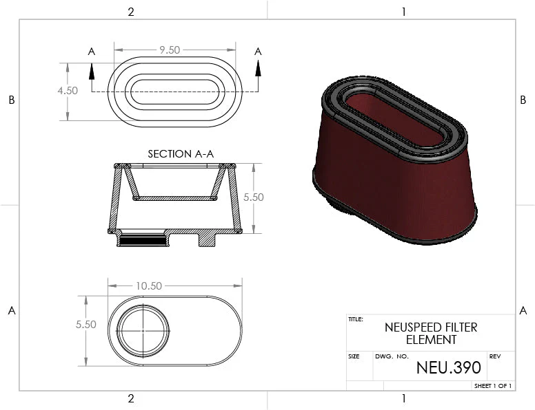 NEUSPEED P-FLO Air Filter - Image 3