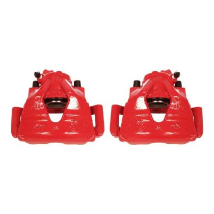 PowerStop Front Red Brake Calipers w/ Brackets (Pair) - MK4 Golf/Jetta/Beetle