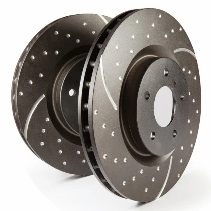 Rear Brake Rotors EBC Slotted And Dimpled - Pair 10.2" (259x10)