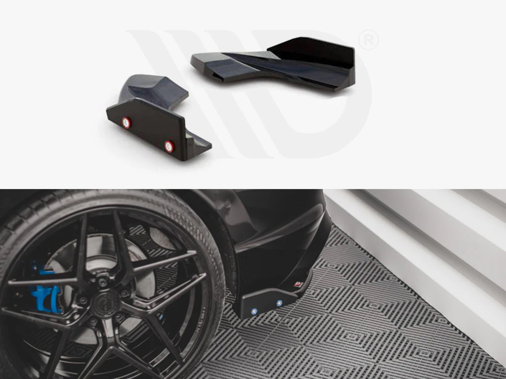 REAR SIDE SPLITTERS (+FLAPS) V.2 VW GOLF R MK8 (2020-) - Image 2