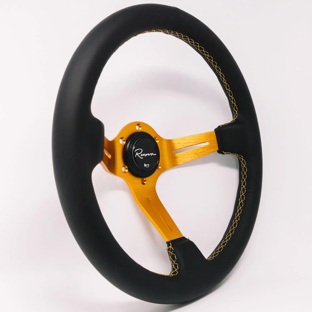Renown Chicane Gold - Genuine Leather - Gold Stitching - Image 3