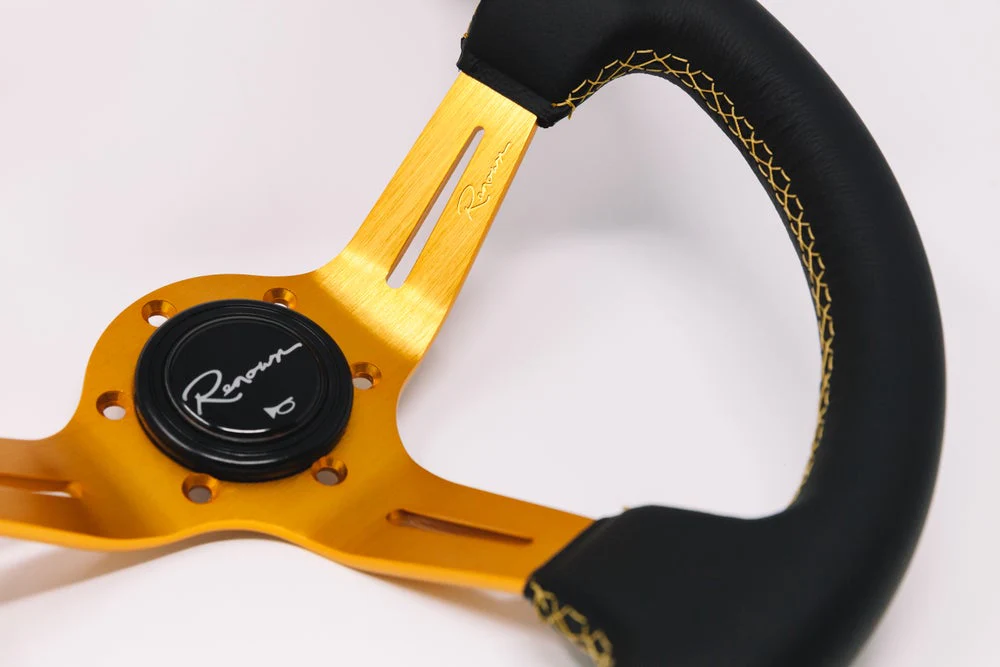 Renown Chicane Gold - Genuine Leather - Gold Stitching - Image 4