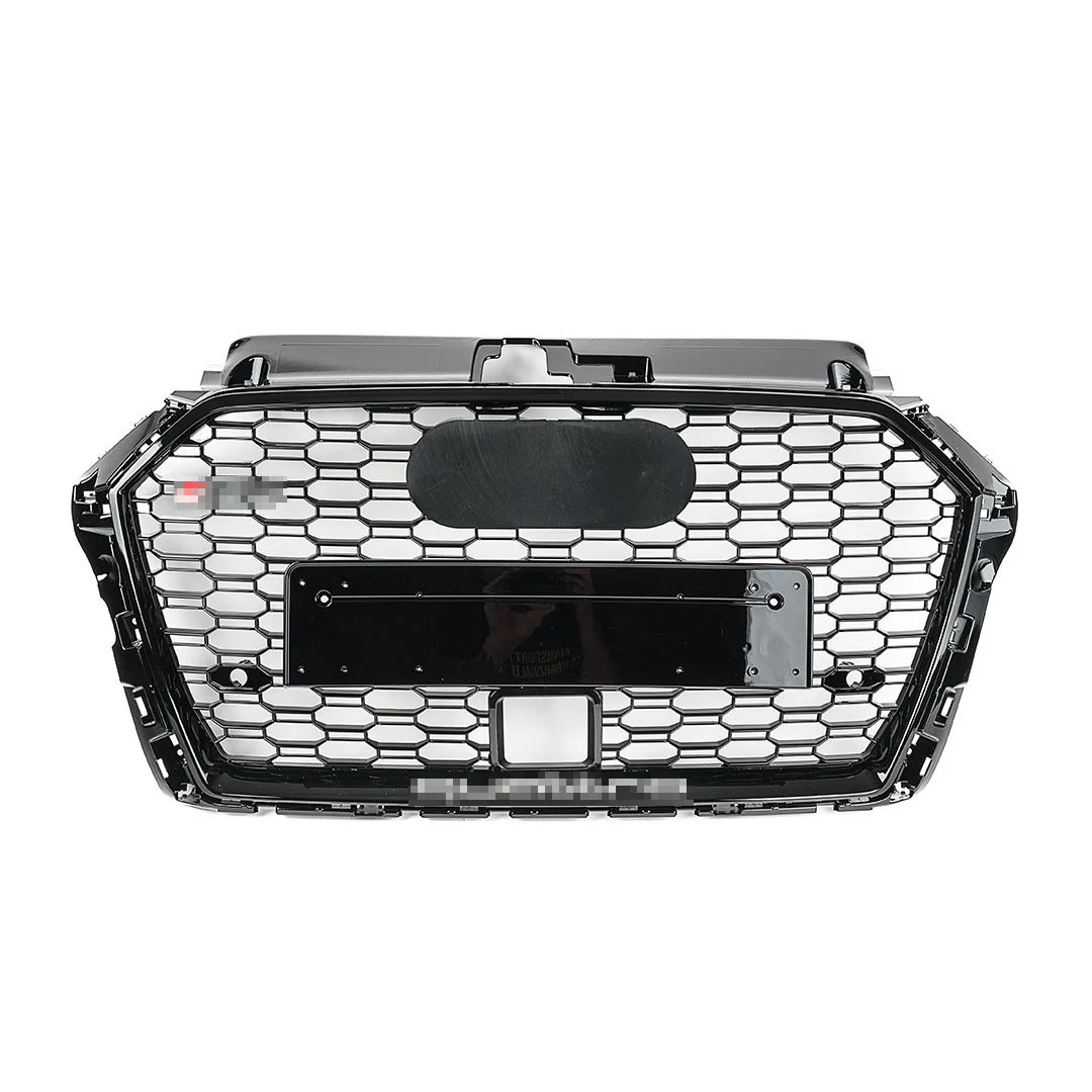 RS style Grille For 8V Facelift A3/S3 - Black w/ Black Surround and Silver Quattro - Image 3