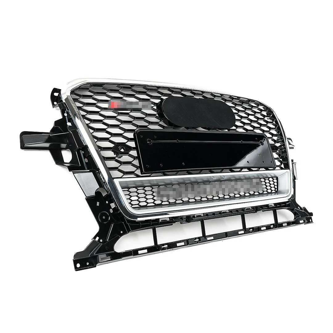 RS Style Grille for Facelift Audi Q5 8R - Black with Chrome Surround - Silver Quattro - Image 2