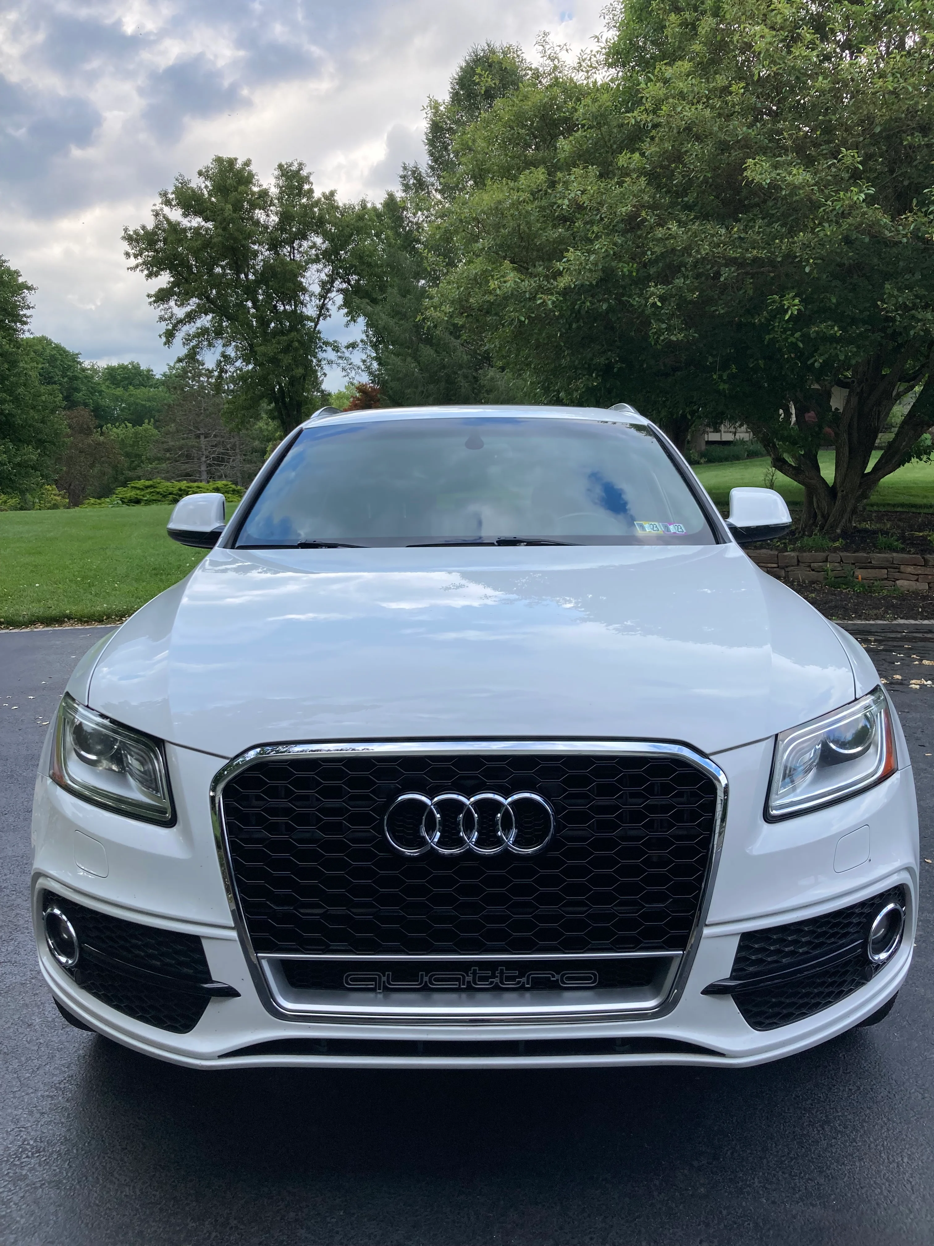 RS Style Grille for Facelift Audi Q5 8R - Black with Chrome Surround - Silver Quattro - Image 3