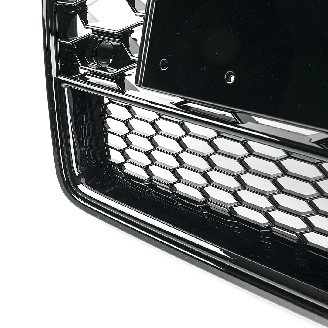 RS7 Style Grille - 4G Pre-Facelift A7/S7 - Black With Black Frame - Silver Quattro - Image 3