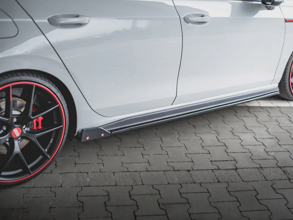 SIDE SKIRTS DIFFUSERS (+FLAPS) V2 VW GOLF 8 GTI / GTI CLUBSPORT / R-LINE (2020-) - Image 4