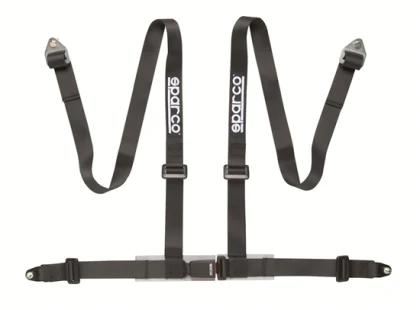 Sparco Seat Harness/Belt - 2 Inch 4pt Bolt-In - Black