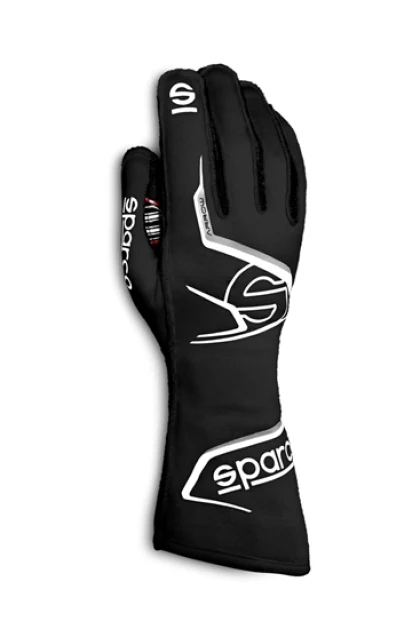 Sparco Competition Gloves Arrow - Black/White - Size 9 (Small)