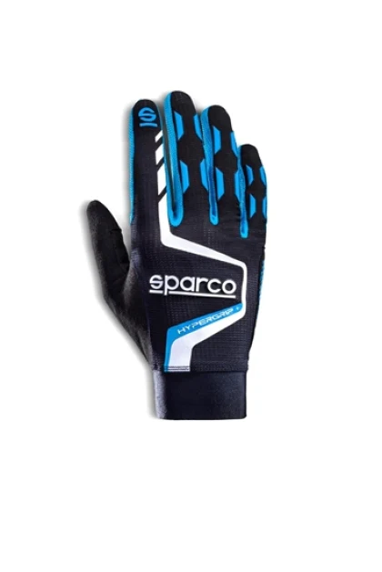 Sparco Competition Gloves Hypergrip+ - Black/Blue - Size 11 (Large)