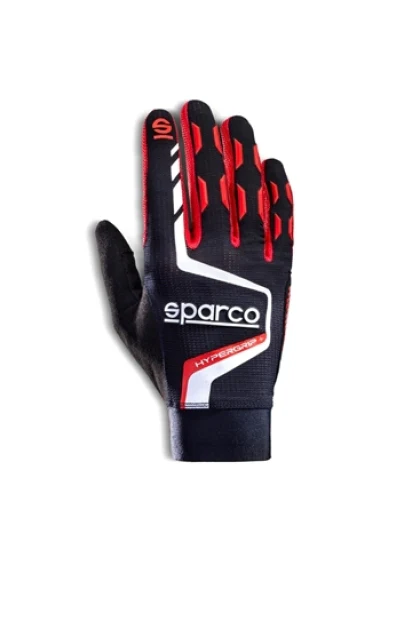 Sparco Competition Gloves Hypergrip+ - Black/Red - Size 12 (X-Large)