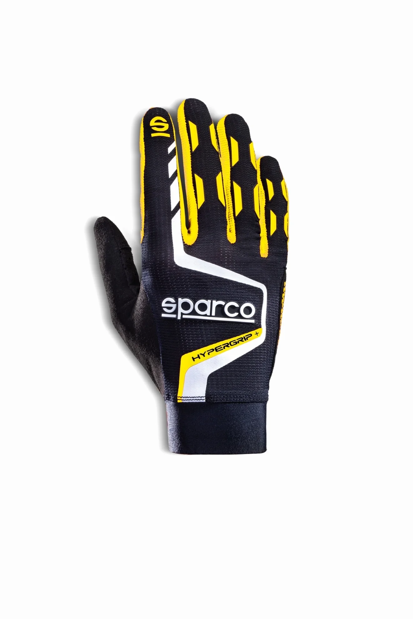 Sparco Competition Gloves Hypergrip+ - Black/Yellow - Size 12 (X-Large)