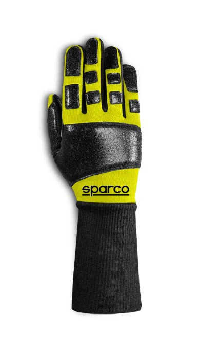 Sparco Competition Gloves R-Meca - Yellow Fluo - Size 9 (Small)