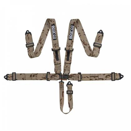 Sparco Competition Seat Harness/Belt - 5pt Belt Latch Link - Camo