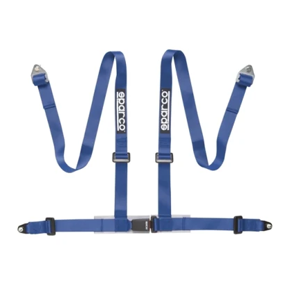 Sparco Seat Harness/Belt - 2 Inch 4pt Bolt-In - Blue