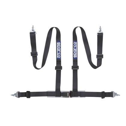 Sparco Seat Harness/Belt - 2 Inch 4pt Snap-In - Black