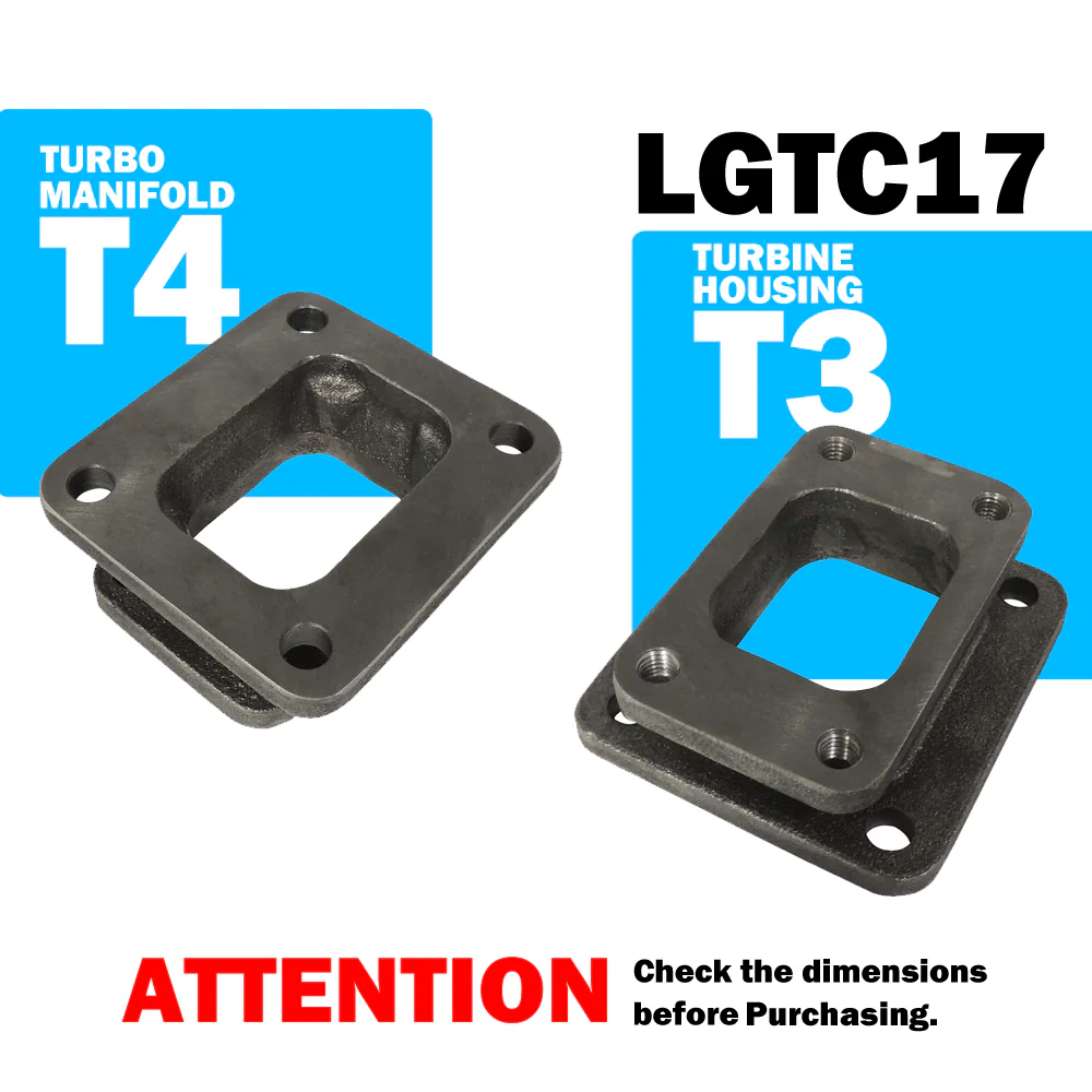 T4 for T3 cast iron flange turbocharger/turbo manifold adapter/conversion - Image 2