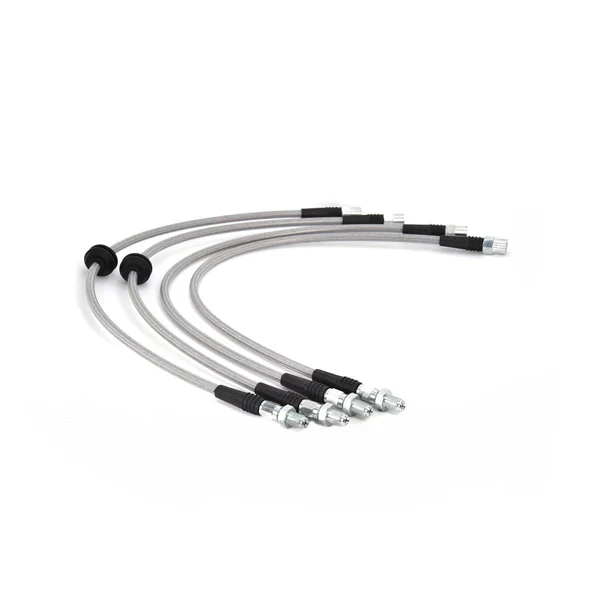 Tech-53 Front/Rear Stainless Steel Complete 4 Brake Line Kit (E36)