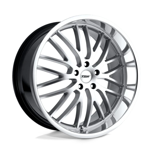 TSW SNETTERTON 18X8 5X110 ET40 HYPER SILVER W/ MIRROR CUT LIP