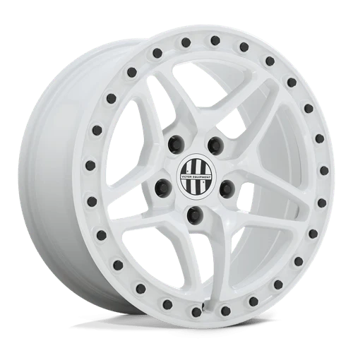 Victor Equipment BERG 18X8 5X130 ET10 GLOSS WHITE W/ BLACK BOLTS