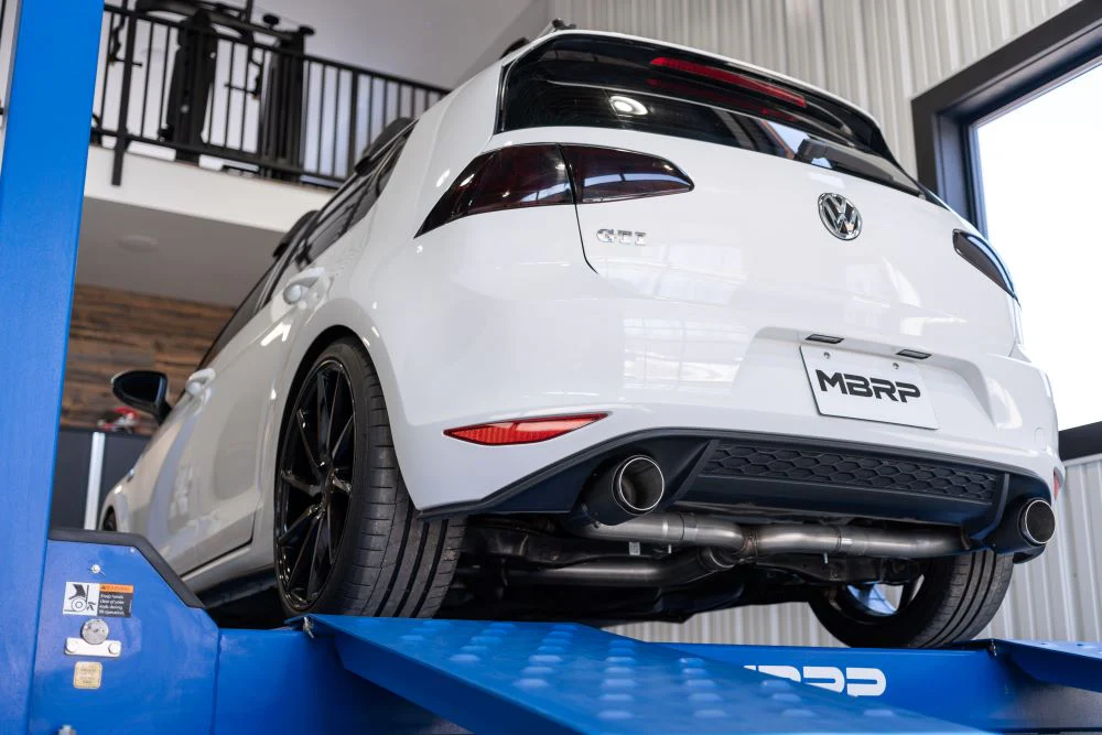 MBRP Armor Pro Series MK7/MK7.5 GTI 3" Cat Back Dual Split Rear Exit Exhaust System with Carbon Fiber Tips