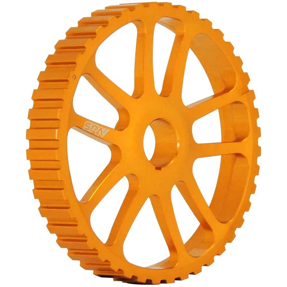 VW 74-98 8V Y series adjustable cam gear pulley + lightweight intermediate shaft pulley - Black/Gold - Image 4