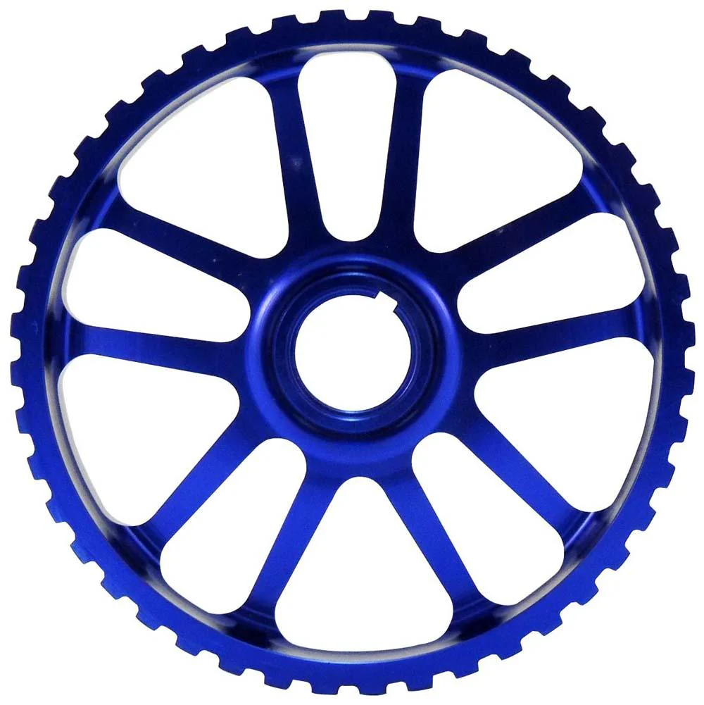 VW 74-98 8V Y series lightweight fixed cam pulley / intermediate shaft - Blue - Image 2