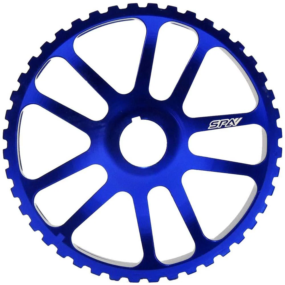 VW 74-98 8V Y series lightweight fixed cam pulley / intermediate shaft - Blue - Image 3