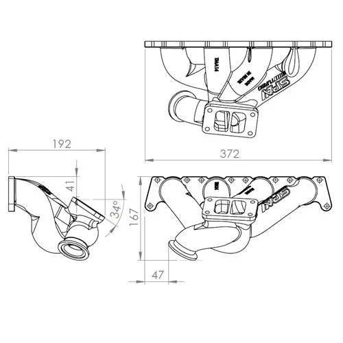 VW B5 T3 top mount turbo twin scroll manifold wastegate V-Band + 252 / 260 High Performance Camshaft set - Image 8