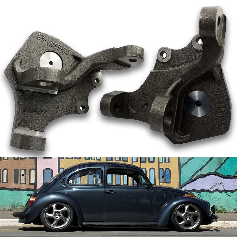 SPA TURBO VW BUG 2.5" DROP SPINDLES FOR BALL JOINT DISC BRAKE 4/130 - Image 6