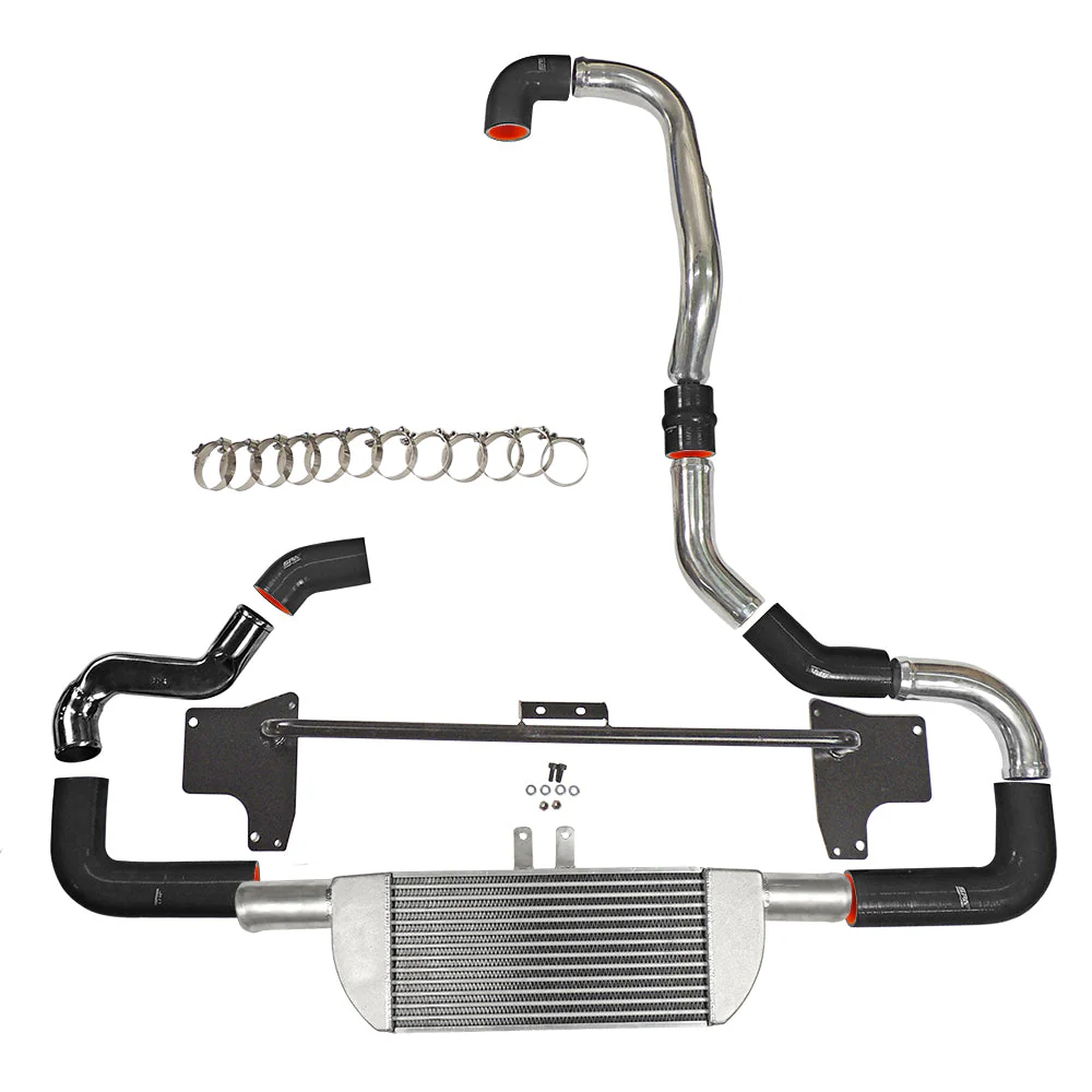 VW GOLF 1.8 20V TRANSVERSAL FRONT MOUNT INTERCOOLER KIT FOR TMA06 - BLACK HOSES
