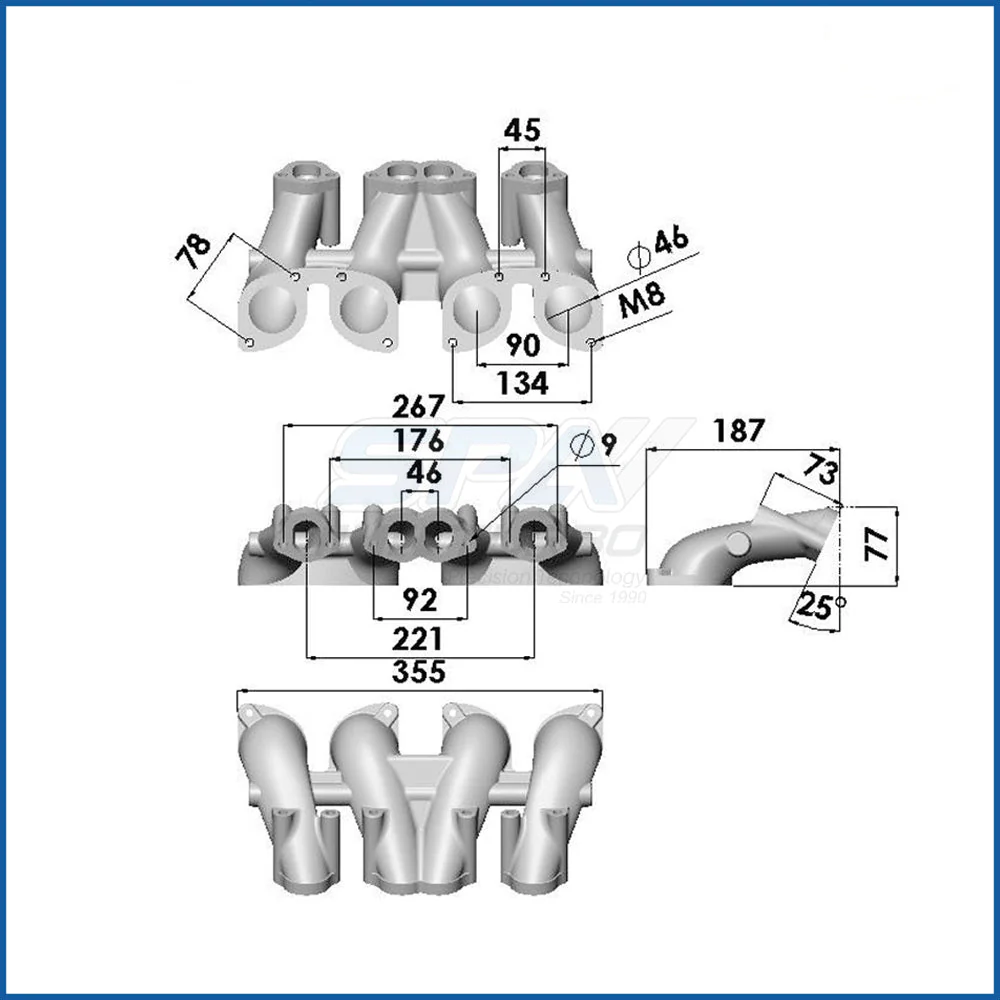 VW MKI MKII GTI 1.8L 2.0L 8v SOHC dual downdraft intake manifold + 0-30 PSI Fuel pressure regulator + Bracket - Image 14