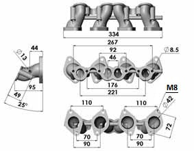 VW MKI MKII GTI 1.8L 2.0L 8v SOHC dual sidedraft intake manifold - Image 4