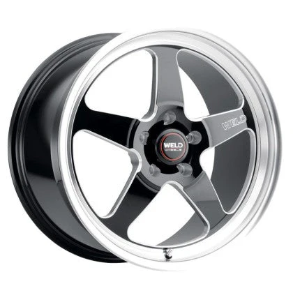 Weld Racing S155 Ventura Drag 17x10 / 5x120 BP / ET42 / 7.25in BS / 78.1 CB Wheel - Gloss Black Milled