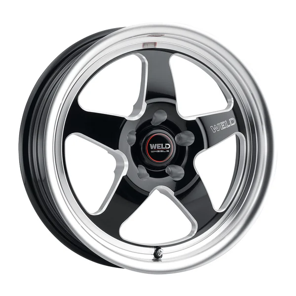 Weld Racing S155 Ventura Drag 18x5 / 5x120 BP / ET-23 / 2.1in BS / 78.1 CB Wheel - Gloss Black Milled