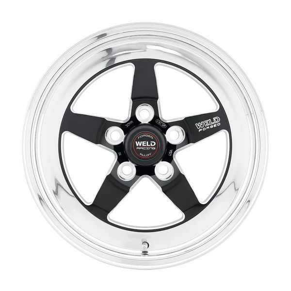 Weld Racing S71 15x10 / 5x120 BP / ET51 / 7.5in BS Wheel - Black Center with Polished Shell - Image 2