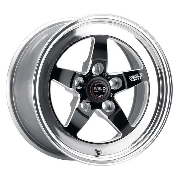 Weld Racing S71 17x10 / 5x120 BP / ET43 / 7.2in BS Wheel - Black Center with Polished Shell