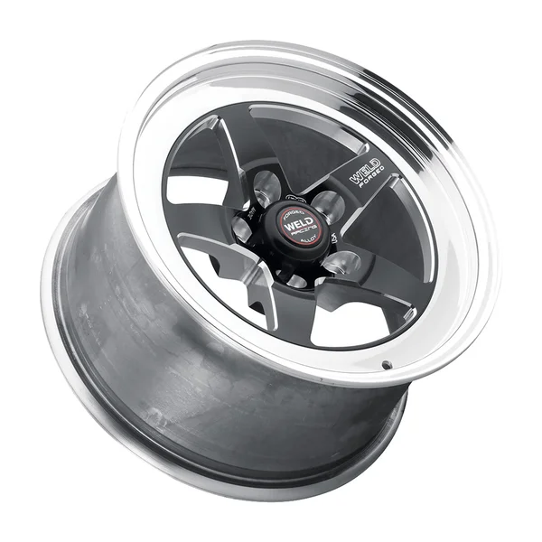 Weld Racing S71 17x10 / 5x120 BP / ET43 / 7.2in BS Wheel - Black Center with Polished Shell - Image 3