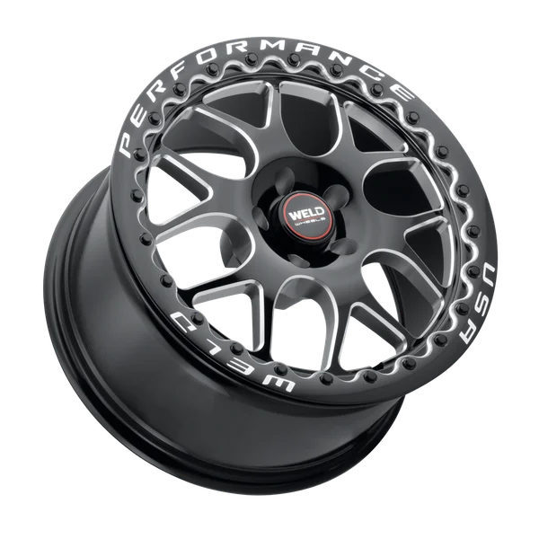 Weld Racing Solana Beadlock 17x10 / 5x120 BP / ET42 / 7.15in BS / 78.1 CB Wheel - Gloss Black Milled - Image 3