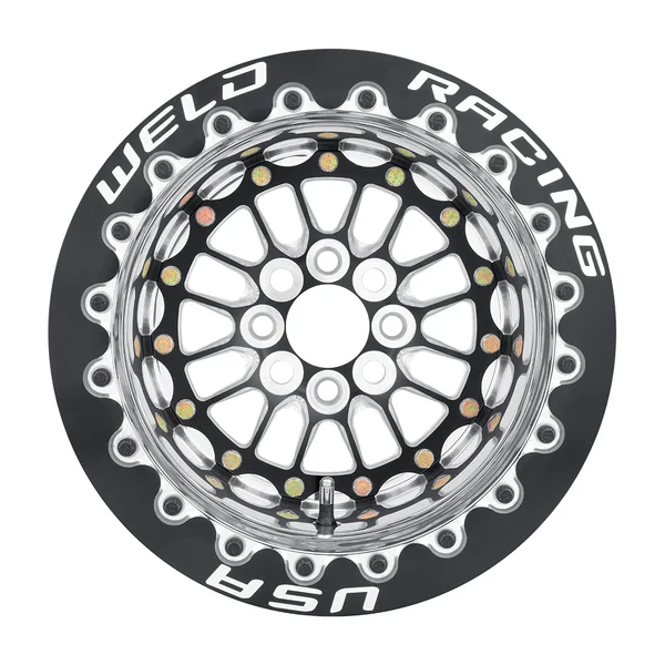 Weld Racing Tuner Import 13x10 / 4x100 BP / ET-13 / 5in BS Wheel - Black Single Beadlock - Image 2